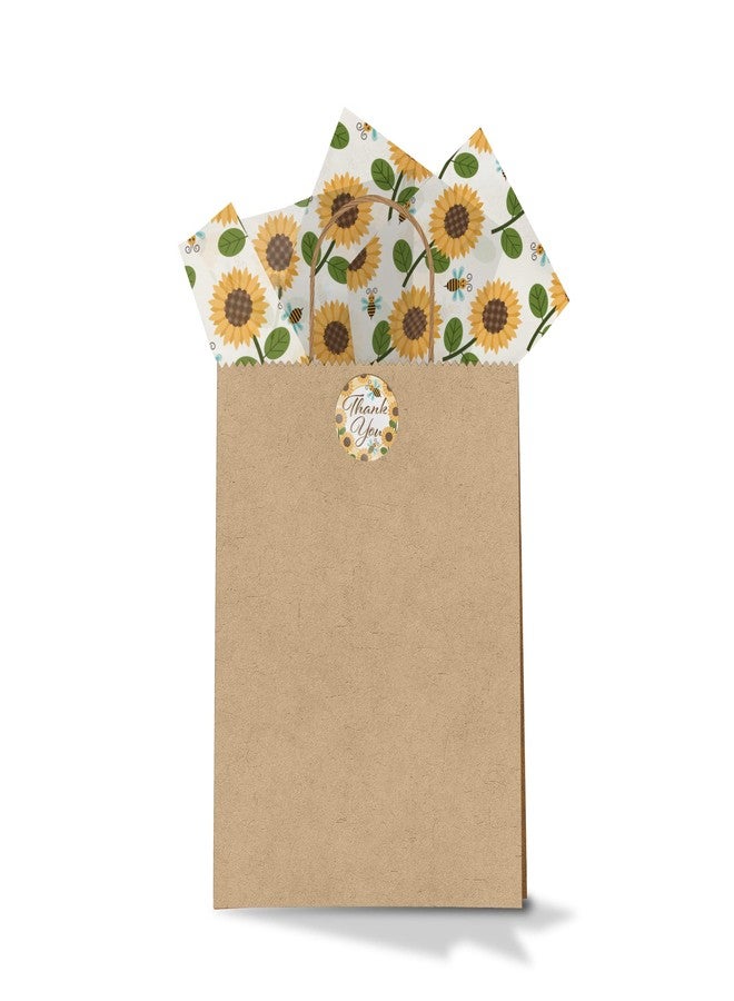 Pro Supply Global Sunflower and Bees Summer Printed Tissue Paper for Gift Bags or Boxes and Wrapping - Floral Spring Bulk Decorative Art Tissue Paper for Packaging and Gifting | 24 Sheets 20" x 30" - Image 4
